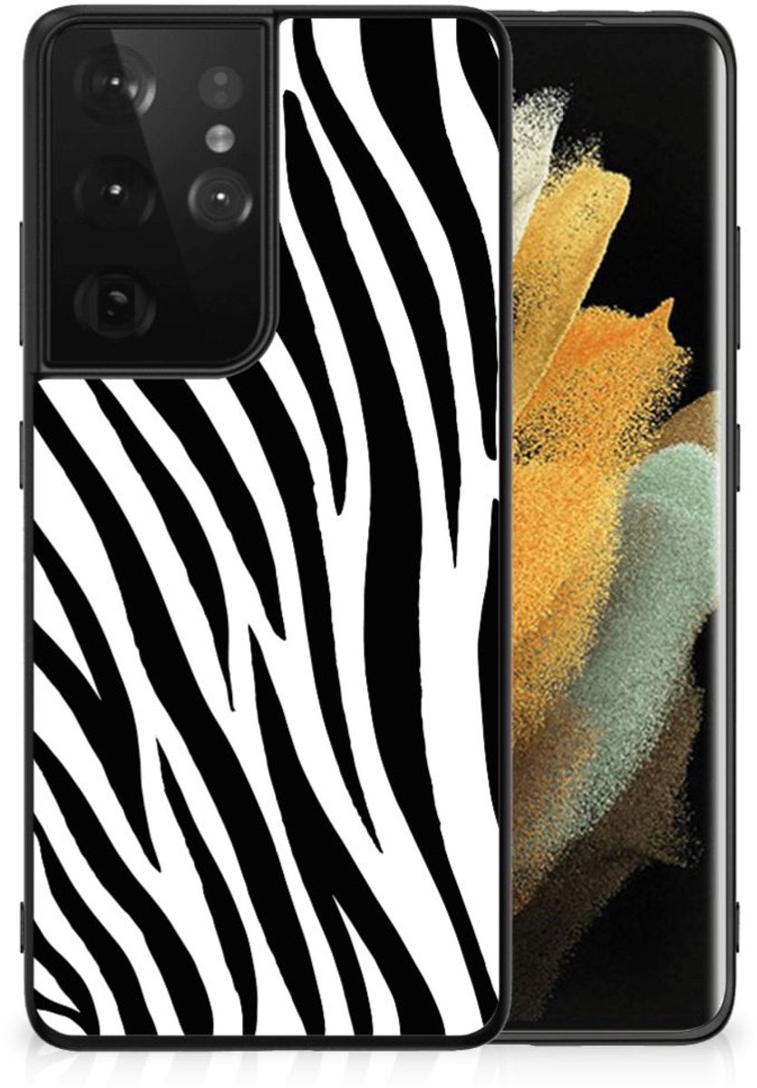 Samsung Galaxy S21 Ultra Dierenprint Telefoonhoesje Zebra