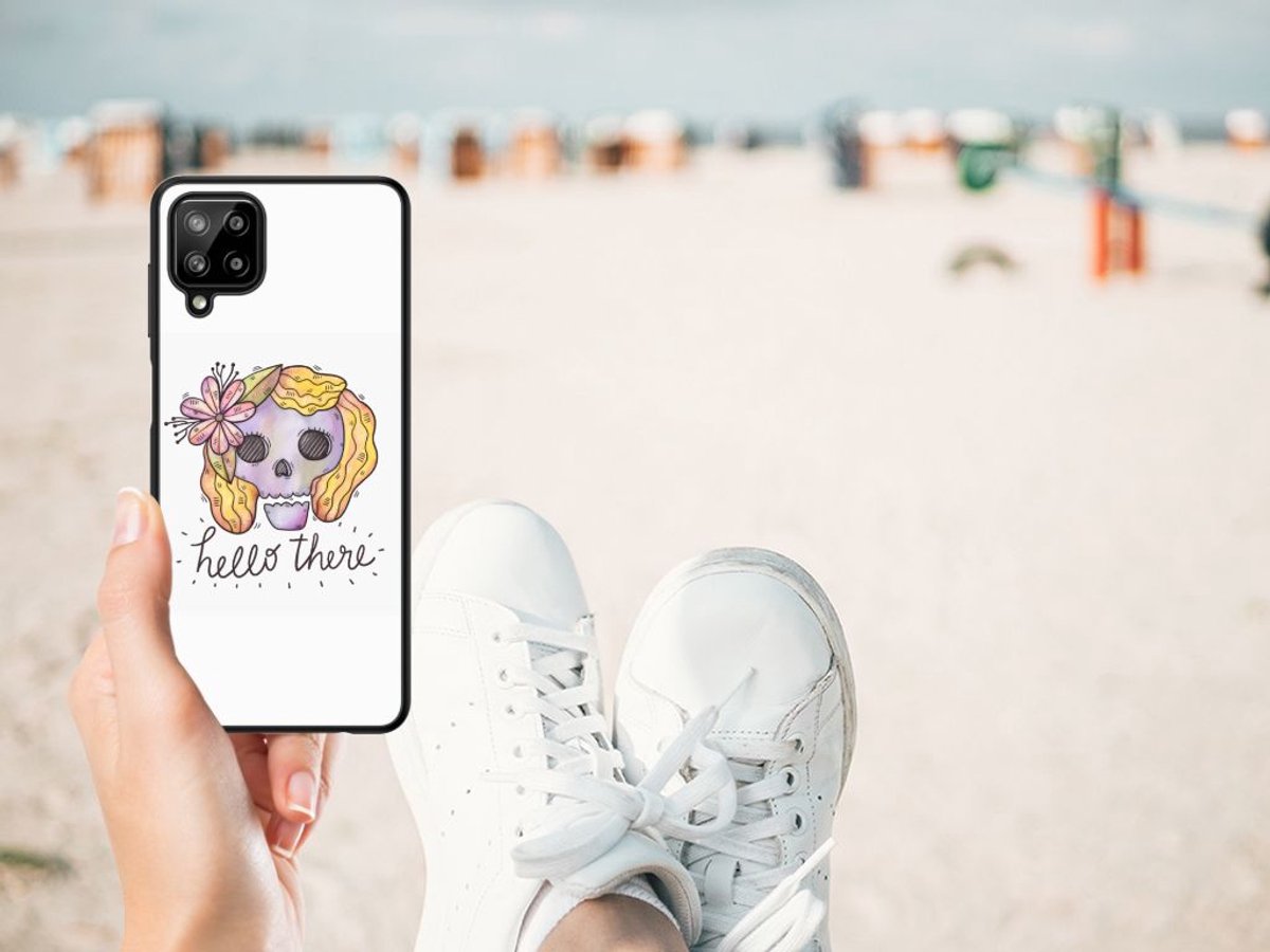 Telefoonhoesje Samsung Galaxy A12 Boho Skull