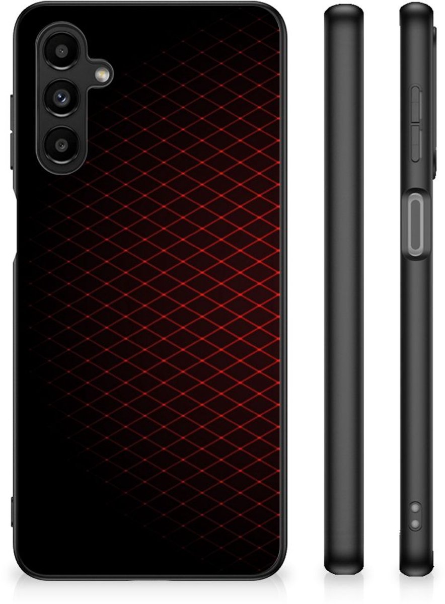 Back Cover voor Samsung Galaxy A14 5G Back Case Geruit Rood