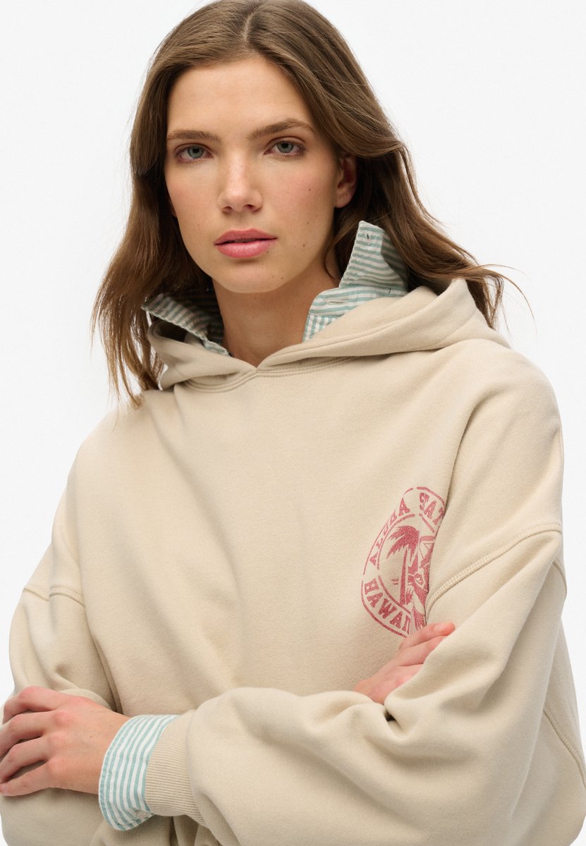 Superdry Lo-fi Outdoor hoodie met oversized pasvorm Dames Hoodies Grijs