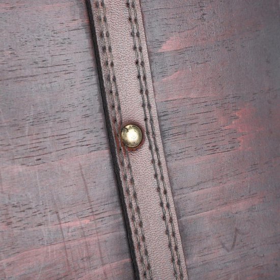 Oude brocante houten koffer met slot en metalen handvat - kist - VERKOCHT - de Kofferzolder