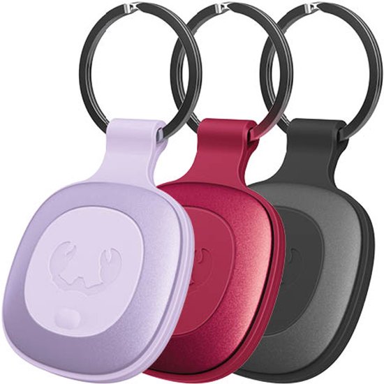 Fresh 'n Rebel Smart Finder Tag 3 pack - Bluetooth Tracker – Werkt met Apple Find My / Zoek Mijn - Dreamy Lilac & Berry Red & Storm Grey