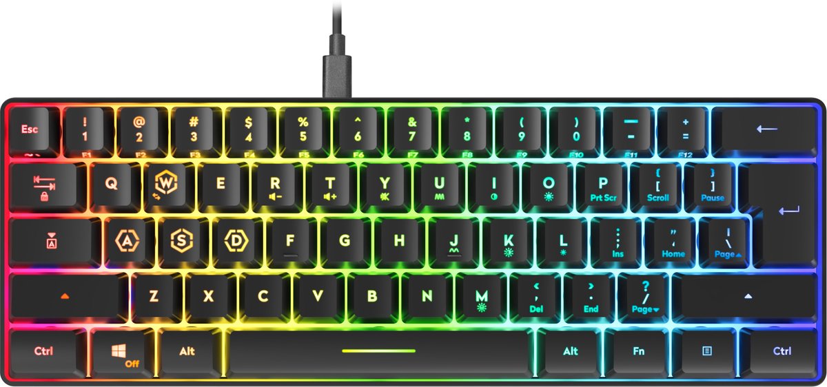 Speedlink LETOS - Gaming Toetsenbord - Compact 60% - RGB - US Qwerty
