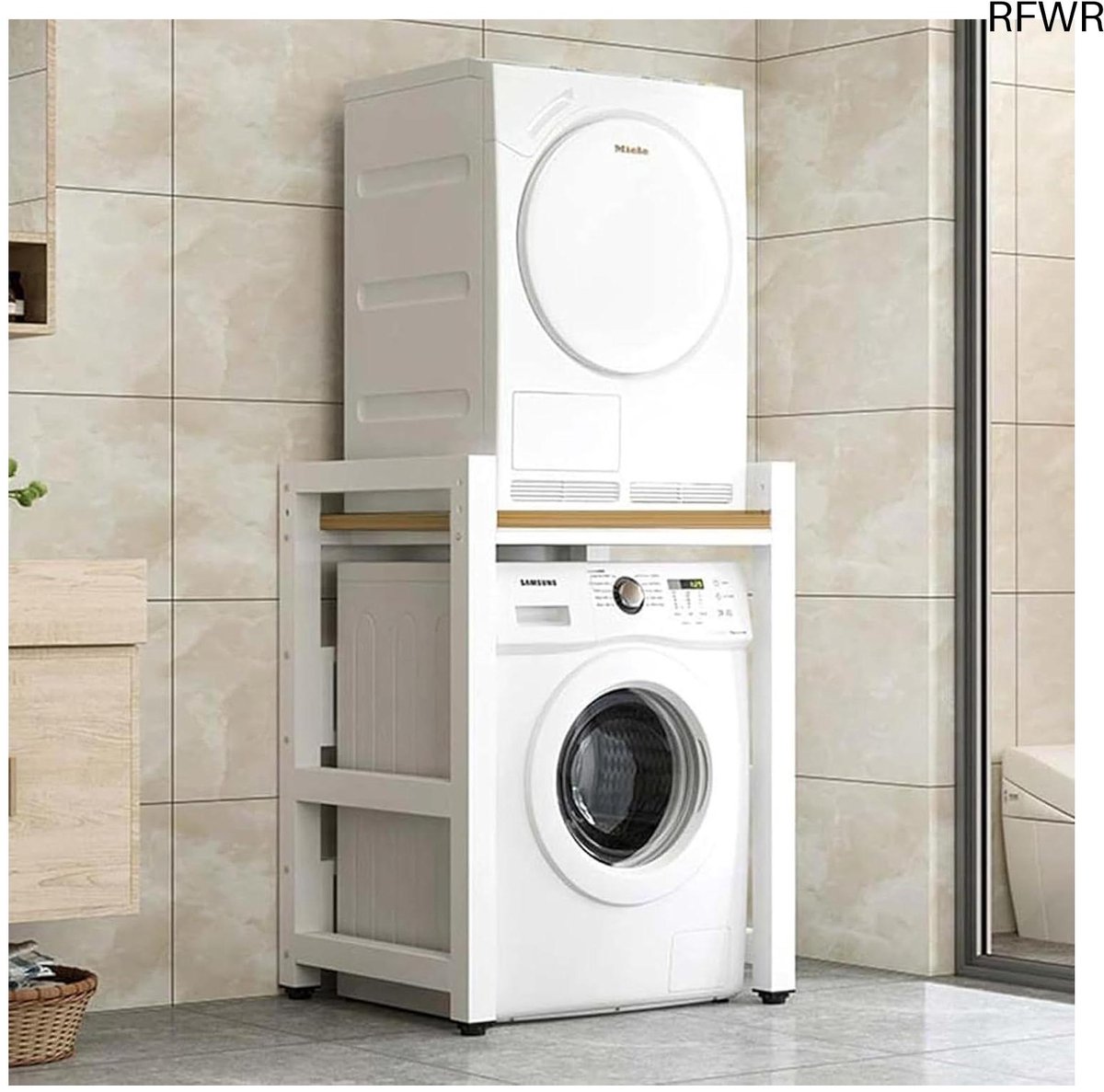 RFWR® Stapelbare wasmachine en droger kast met verstelbare hoogtes
