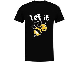 Grappig Bijen Heren T-shirt - Let it Bee - Insect Natuur Shirt - voor Vaderdag of Imker - Lente/Zomer Outfit