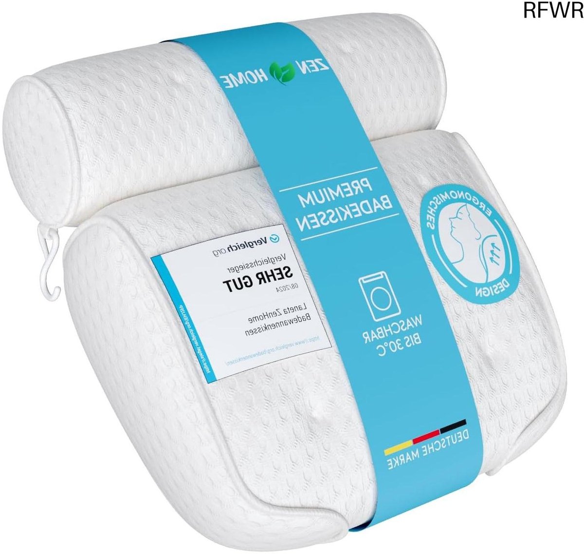RFWR® Comfortabel badkussen voor optimale nek- en hoofdsteun - luxe badaccessoire