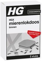 HG X - Ongedierte - Mierenlokdoos Binnen - Bestrijdt Tot In Het Nest - 2 Doosjes - 1 stuk