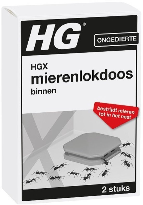 HG X - Ongedierte - Mierenlokdoos Binnen - Bestrijdt Tot In Het Nest - 2 Doosjes - 1 stuk