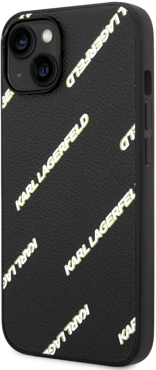 Karl Lagerfeld iPhone 14 Backcover hoesje - Logomania - Zwart
