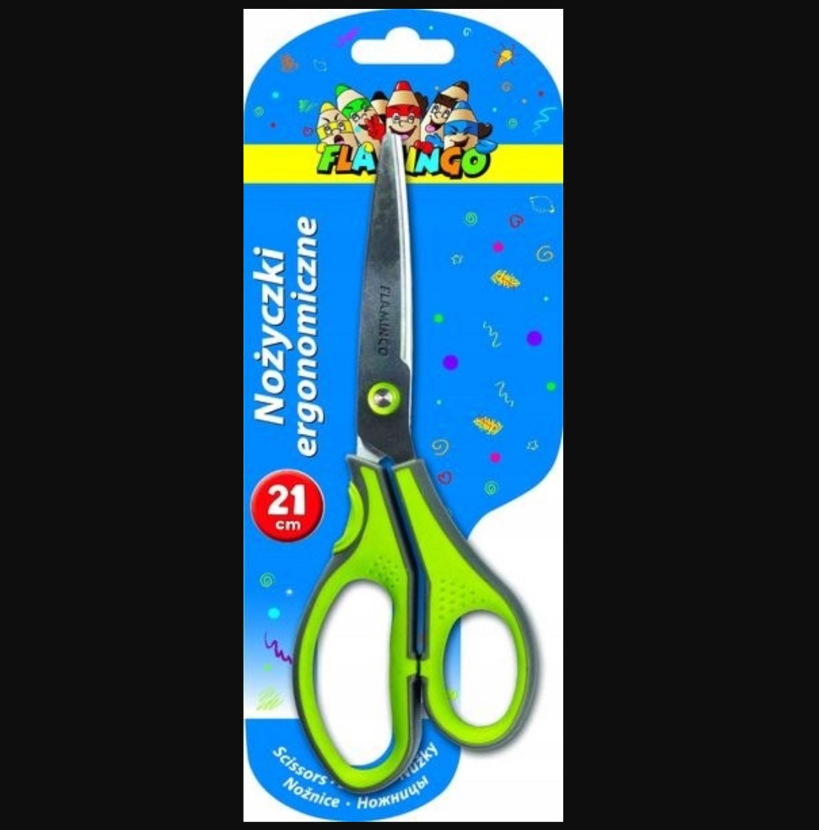 Flamingo ergonomische schoolschaar 21 cm