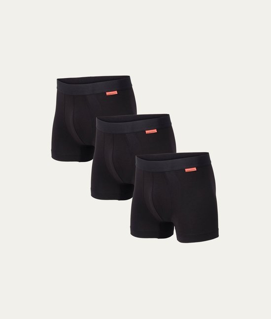 Undiemeister Boxershort multipack - Boxershort heren - Ondergoed - Gemaakt van Mellowood - Onderbroek mannen - Boxer briefs - Volcano Ash (Zwart) - 3-Pack - M
