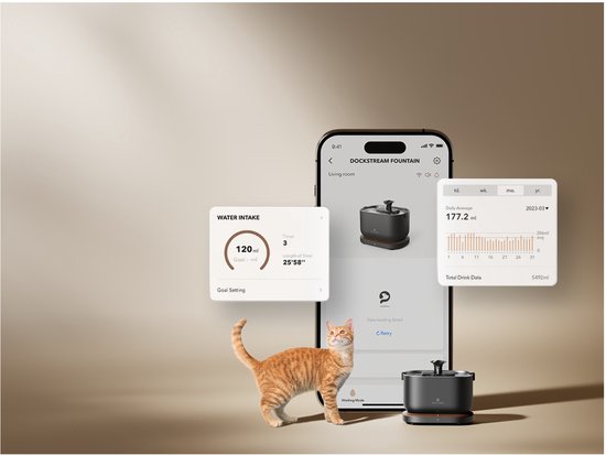 PETLIBRO Trinkbrunnen für Katze Ultraleise, 2,1L Capsule Katzenbrunnen für Katzen, Zwei Durchflussmodi, Sichtbarer Wasserstand, BPA-freier Wasserbrunnen für Katzen und Hunde mit 4 Filtern