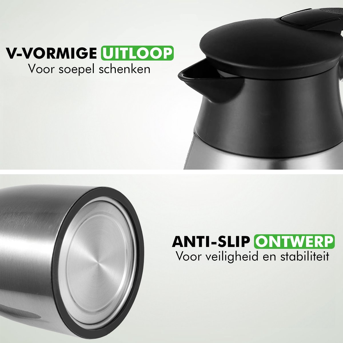 Travelhawk Thermoskan - 1.5 Liter - Isoleerkan - Grijs - Koffie - Thee - Voor warme en koude dranken — cadeau in Koken & Dineren - foto 5