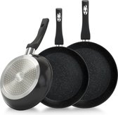 Bol.com Royalty Line® FM3 Pannenset Inductie - 3 Delig Koekenpannenset - Ø 20/24/28 cm - PFOA & PTFE Vrije Pan - Koekenpan Induc... aanbieding