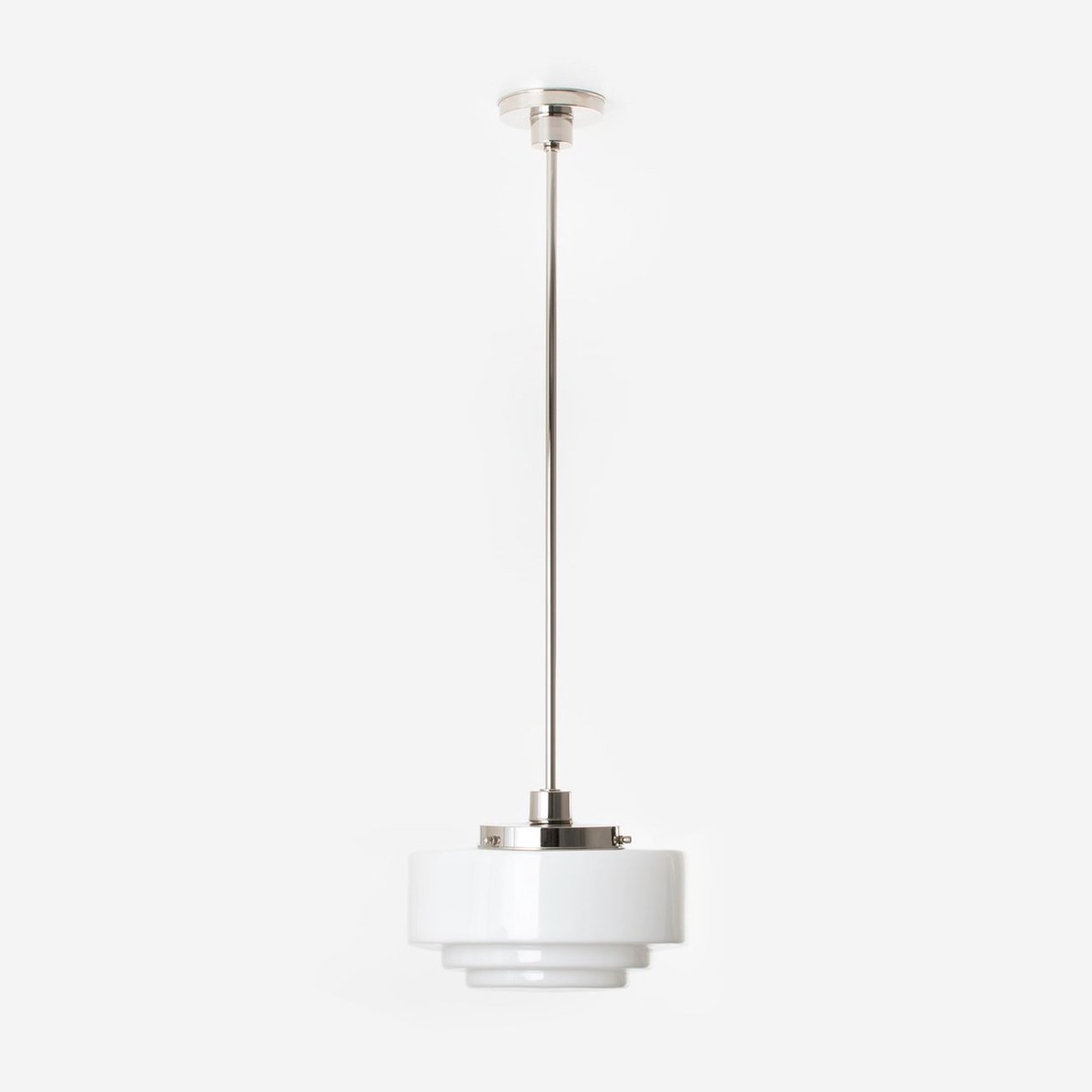 Coloured by Art Hanglamp Getrapt Ø 30 20's Nikkel - Art Deco Trade