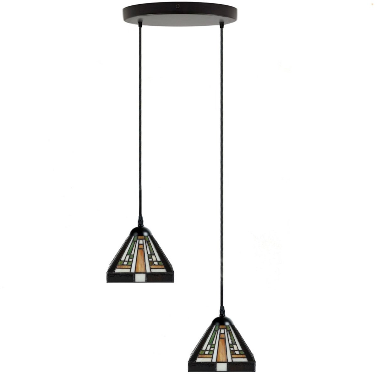Tiffany Kroonluchter Rising Sun small 2 - Art Deco Trade