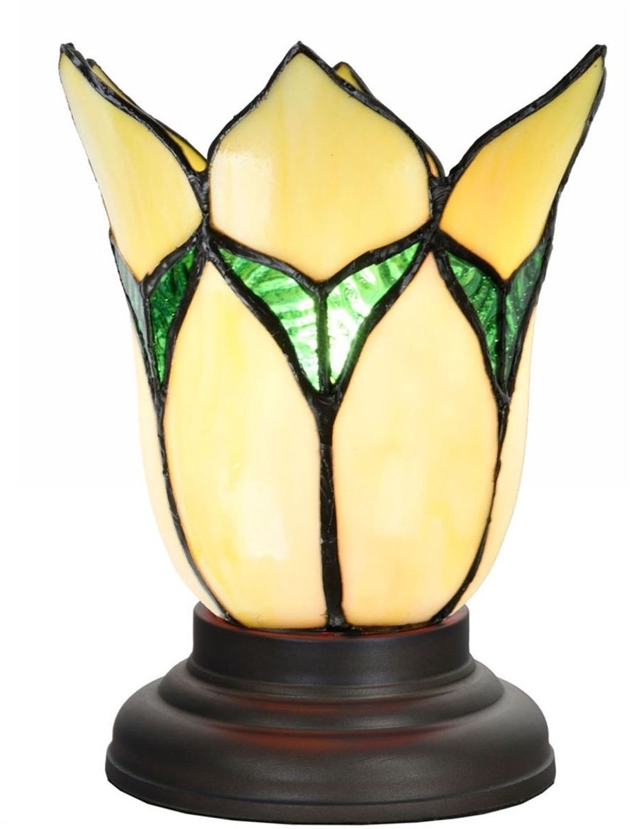 Tiffany Lage Tafellamp Lovely Flower Yellow - Art Deco Trade