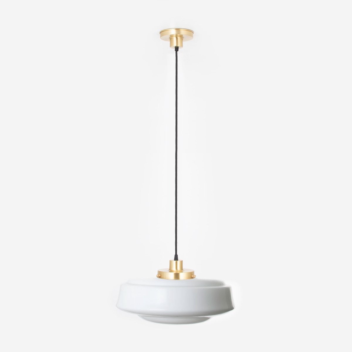Hanglamp aan snoer Saucer 20's Messing - Art Deco Trade