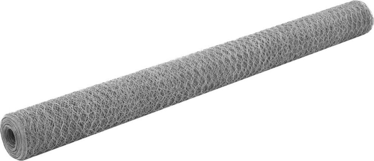 Bol.com vidaXL - Kippengaas - 25x1,5 - m - gegalvaniseerd - staal - zilverkleurig aanbieding