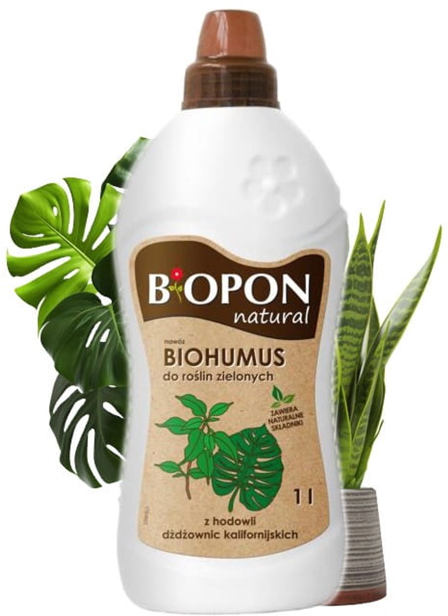 Biopon Serie - Vloeibare Meststof Biohumus - 1L - 100% Natuurlijk - Californische Wormen