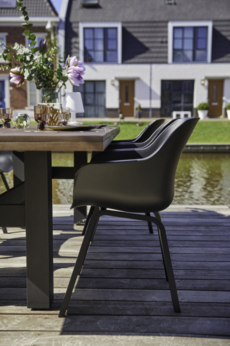 Hartman Sophie armchair chaise de jardin avec accoudoirs - Noir - set de 2