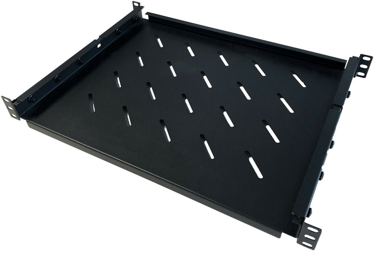 DSI 1U Verstelbaar legbord voor 350 mm tot 600 mm diepe serverkasten - DS-FO60 inlegrooster thumbnail 2