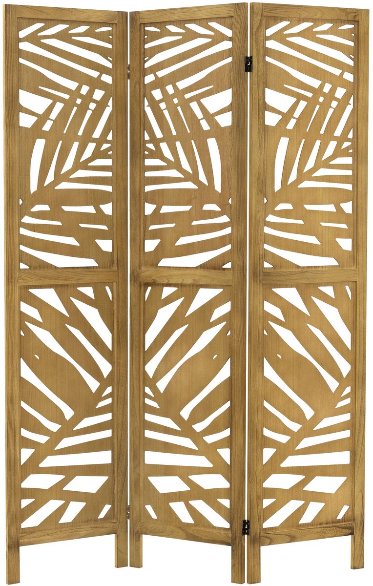 3-delige kamerscherm 170 x 121 cm, opvouwbare houten kamerscherm Kyoto ML-Design