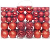 vidaXL Kerstballenset 6 cm rood 100-delig