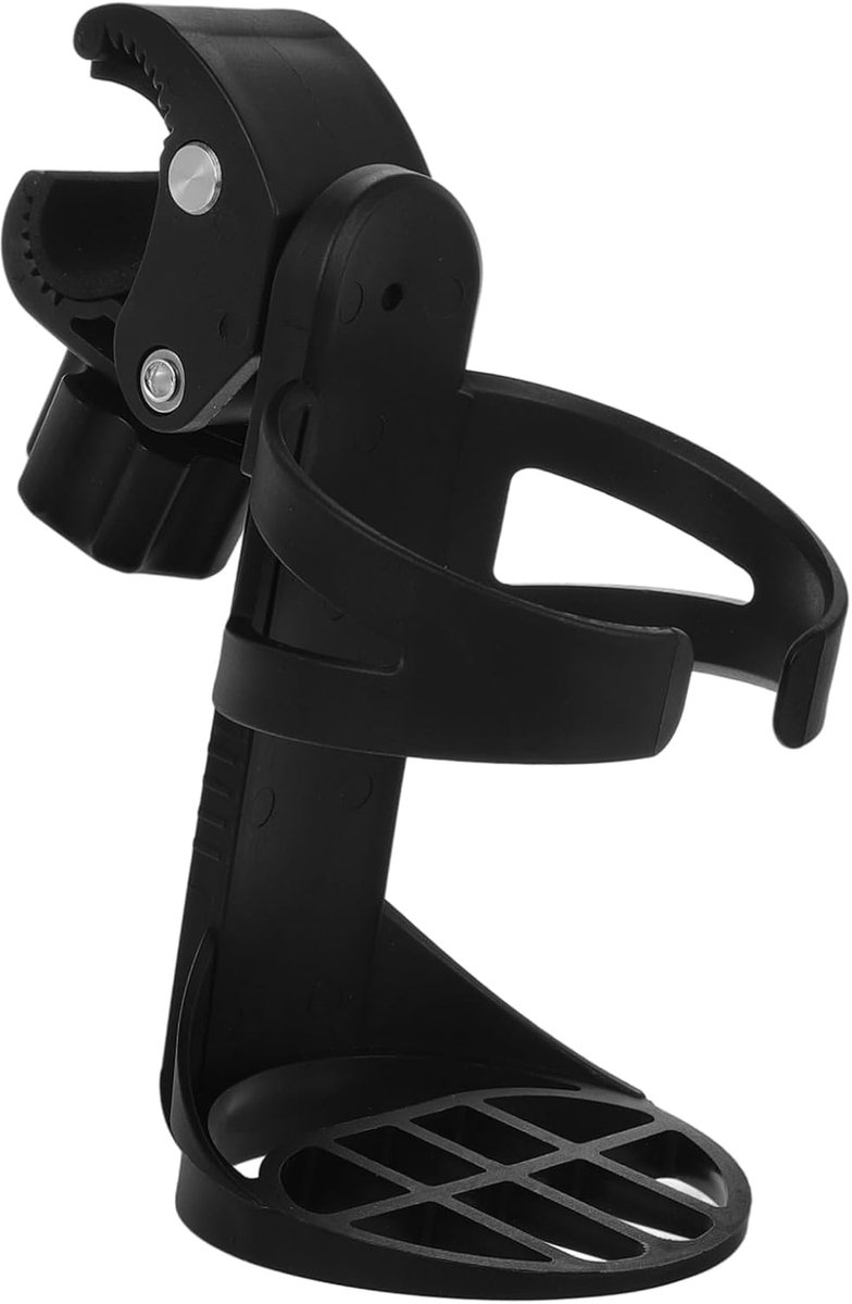 Drinkfleshouder - Bidonhouder Fiets - Polypropyleen - Universele Bekerhouder - Verstelbaar - 360 Graden Draaibare - voor Fiets / Racefiets / Mountainbike / Kinderwagen / Buggy - 8*8*17cm - Zwart