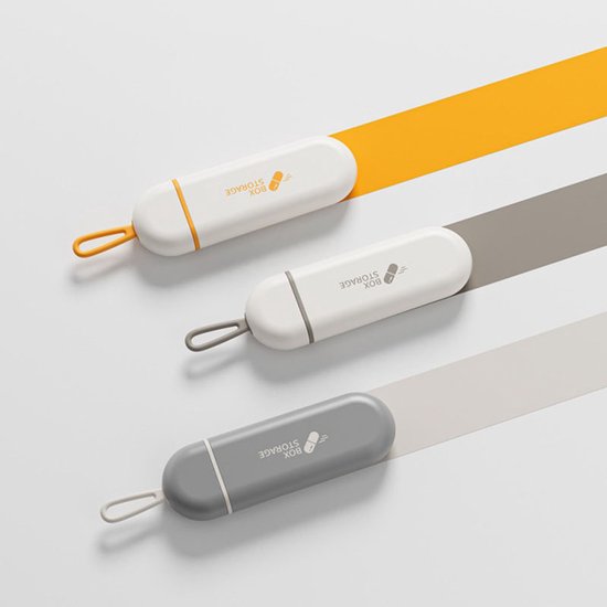 Pilulier Vendoria - Organisateur de médicaments - Boîte de rangement à 3 compartiments - Sans BPA et sûr - Résistant à Water et à l'humidité - Grijs