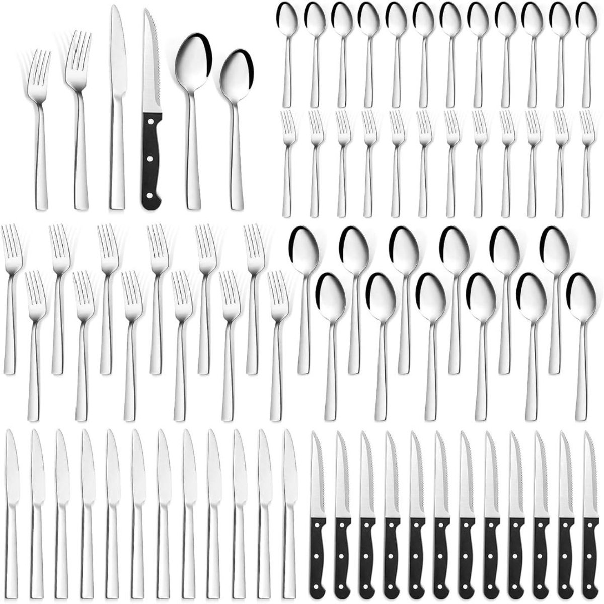 DailySupplies® Bestekset 12 Persoons - Vaatwasserbestendig - RVS - Zilver