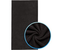 Funnies Strandlaken XXL Anthracite Extra groot - 100x200 cm - Hoogwaardig Katoenen OEKO-TEX Strand Handdoek - 500 gram/m2 Luxe Dikte - Extra zacht - Sneldrogend Badhanddoek - Ideaal voor Strand, Sauna, Zwembad, Vakantie en Sport - Badlaken