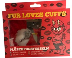 Furry Love Cuffs - Rood - Extra Lange Ketting - Extra Zwaar 265 Gram !! - Extra Groot