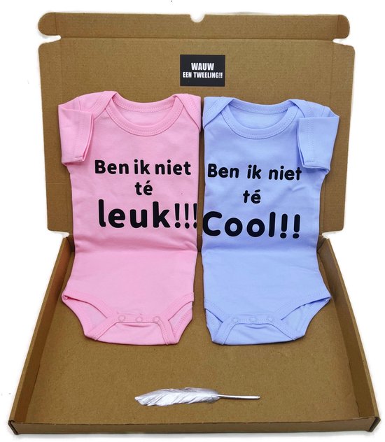 Kraamcadeau tweeling - tweeling geboren? een leuk geboortecadeau tweeling van Lovz — afbeelding 4