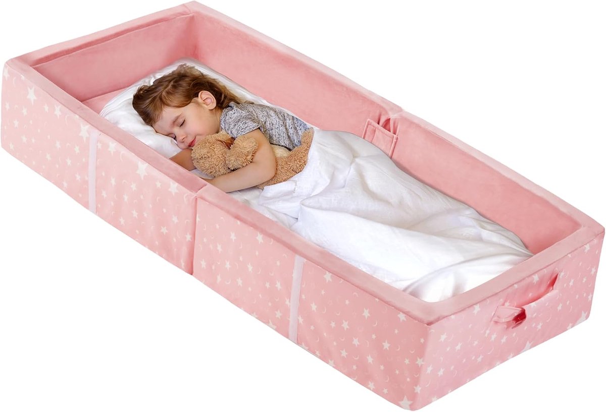 Lexium Store Lexium Grondbed - Peuterbed - Kinderbed - Bedhuisje - Huisbed - Grondbed Peuter - Laag Bed - Vloerbed roze