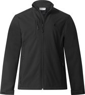 Gentlemen - heren softshell jasje - winddicht - waterafstotend - zwart - maat L