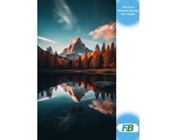 F4B Berg avec lac Peinture de diamants 40x50 cm | Pierres carrées | Paysages | Entièrement opaque | Forfait de peinture au diamant pour adultes