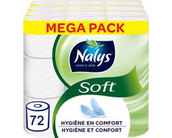 Nalys Soft Toiletpapier - 72 rollen - Wit - Voordeelverpakking