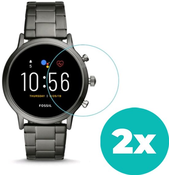 Fossil Gen 5 protecteur d'écran - 2 pièces - Convient pour Fossil Gen 5 - Protection écran smartwatch - Protecteur Fossil Gen 5 protecteur d'écran plaque de protection - 2 pièces
