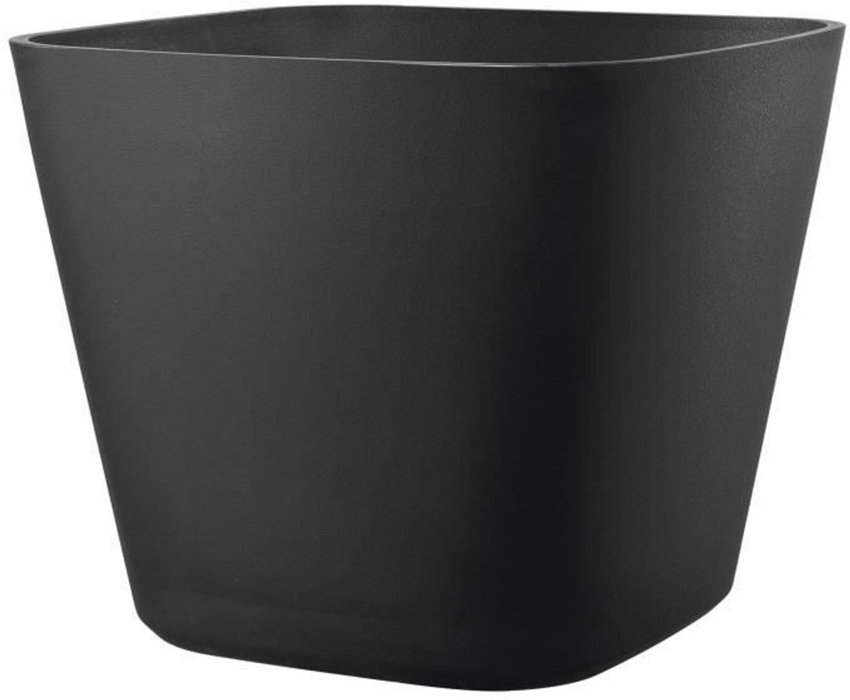 DEROMA Origin vierkante bloempot - 28 x 23,5 cm - 12 L - Antraciet