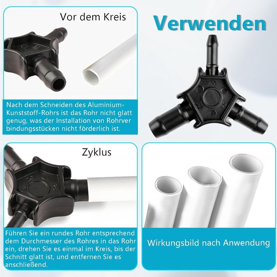 BOOPARTS – Handmatig Kalibreer- en Ontbraamgereedschap 16-20-26 mm | 3 Maten (16-20-26) | Voor Meerlagenbuis, PEX en PER | Professionele Precisie