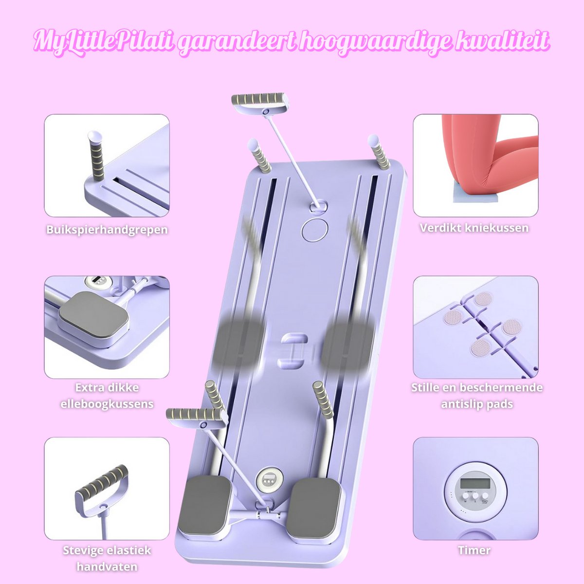 MyLittlePilati Pilates Board Compleet met Weerstandsbanden - afbeelding 2
