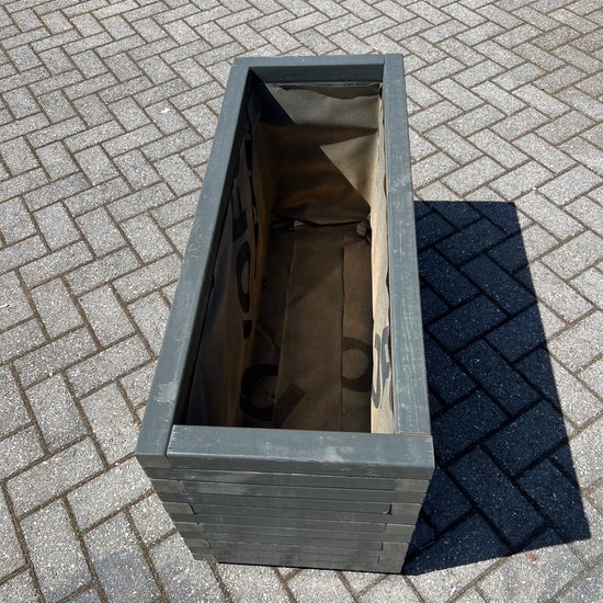 AMISHOUT - Jardinière haute en bois 100x40x54 cm - anthracite - jardinière d'extérieur