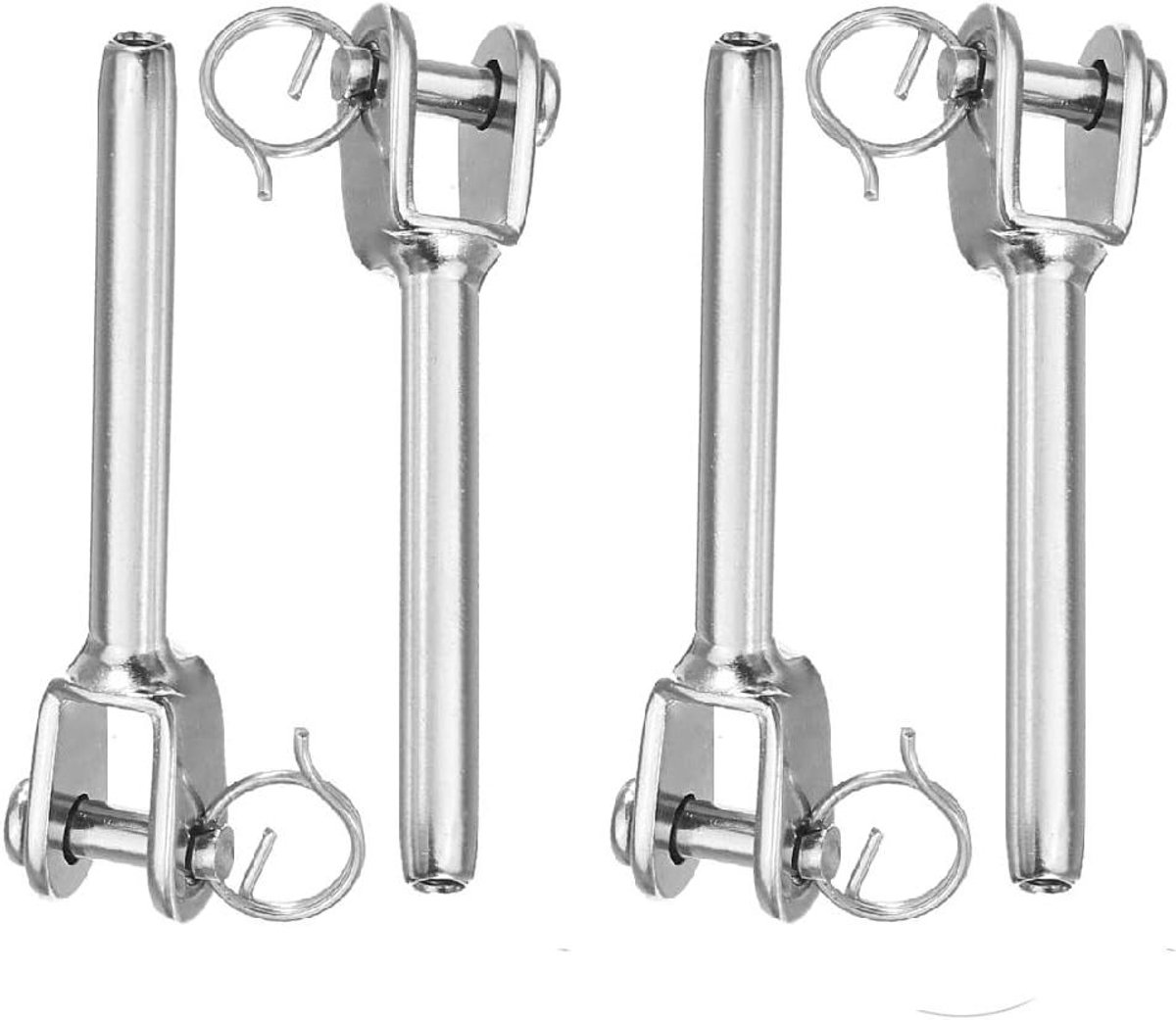 Allecto Plus - Set van 4 draadkabelklemmen 4mm - Voor boot, zeilen en tuigage