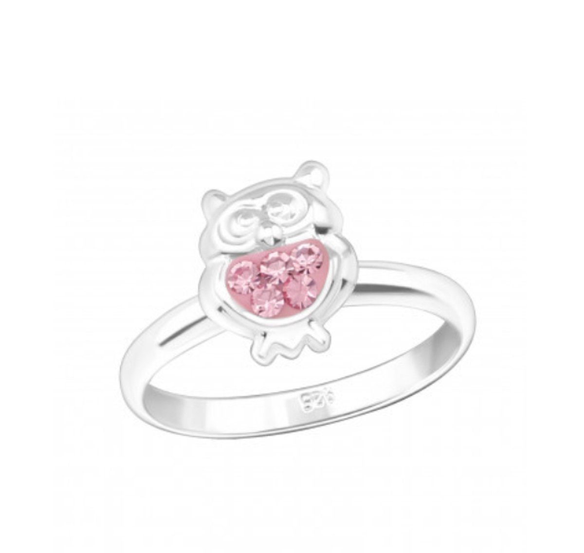 Kinderring - Uil - Echt Zilver - Ring - Cadeau - Verjaardag - Communie