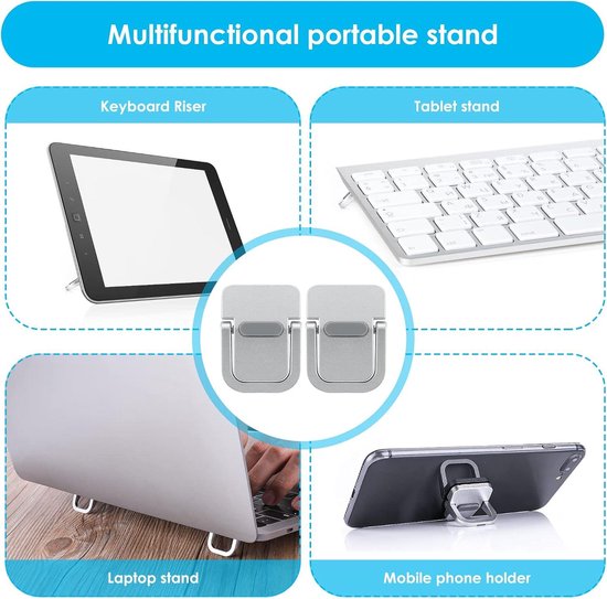 ergounion 3-in-1 siliconen laptopstandaard, toetsenbordverhoger voor