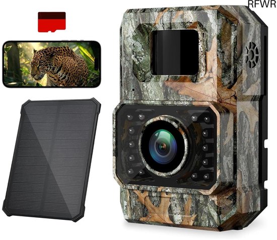 iZEEKER Caméra de Chasse Solaire 4K 48MP, Vision Nocturne, IP66