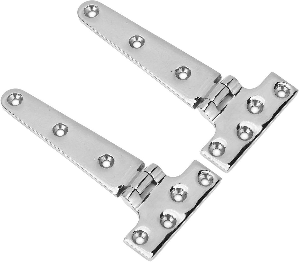 Allecto Plus - 2 stuks T-Vorm Scharnier van 152 * 76mm voor Jacht en Vissersboot - Roestvrij Staal 316 - Zware Universele Marine Hardware Accessoires