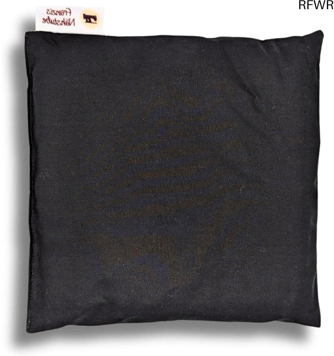 RFWR® Kersenpitkussen 20x20cm zwart | Magnetronbestendig en verwarmend kussen