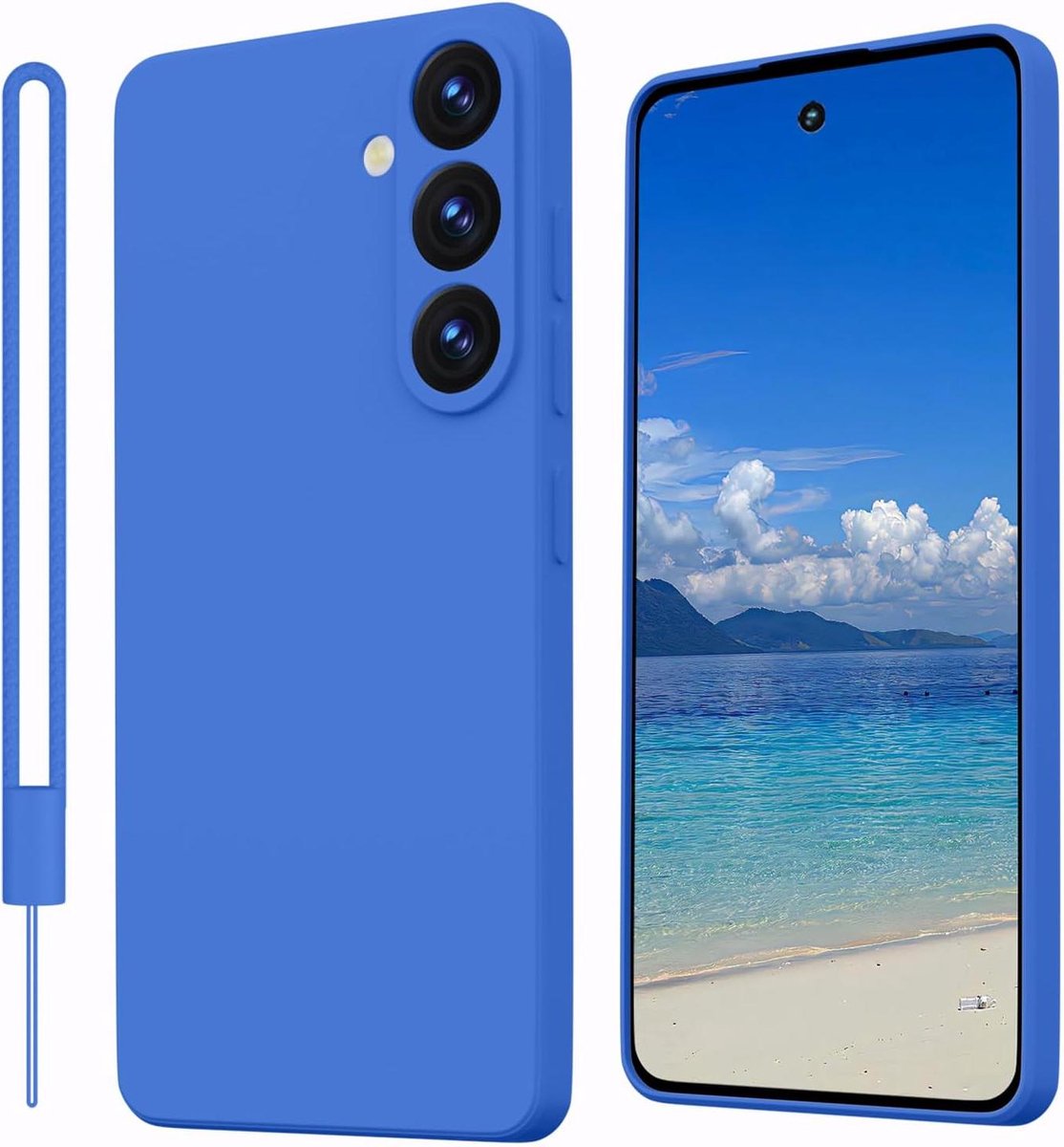 Allecto Plus - Siliconen hoesje met koord voor Samsung Galaxy A56 - Dunne telefoonhoes met krasbestendige bescherming